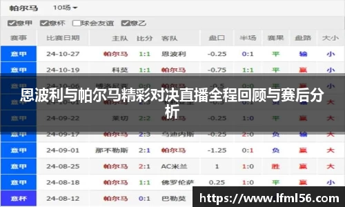 恩波利与帕尔马精彩对决直播全程回顾与赛后分析